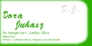 dora juhasz business card